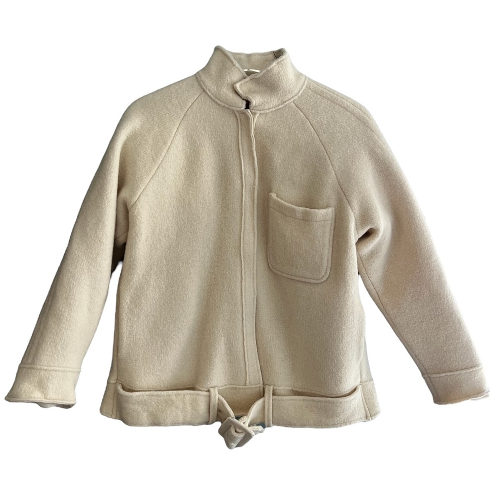 Anine Bing Wool Jaden Belted Moto Jacket - Picture 3 of 12